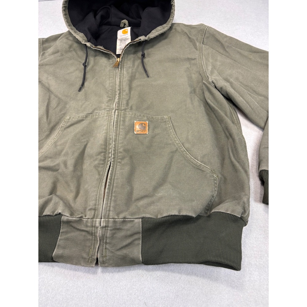 Vintage Carhartt Jacket Olive green Made In USA Size Large RN# 14806 Y2K - Picture 3 of 12